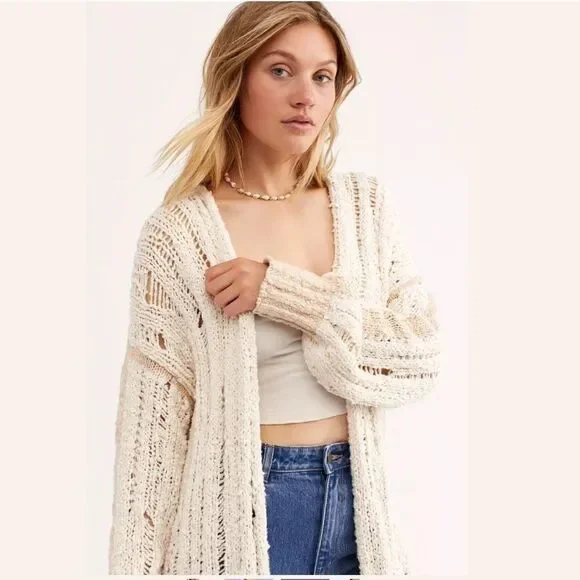 NEW FREE PEOPLE TEARING UP MY HEART CARDI CARDIGAN - Picture 3 of 4